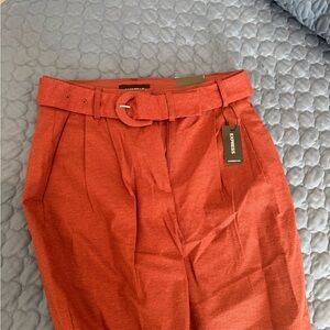 Express Terracotta Belted Trousers